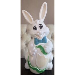 Vintage Blown Mold Lighted Easter Bunny 27" High Clean